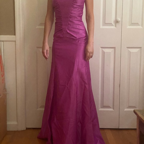 Jessica McClintock magenta prom dress size 3/4 - Picture 3 of 4